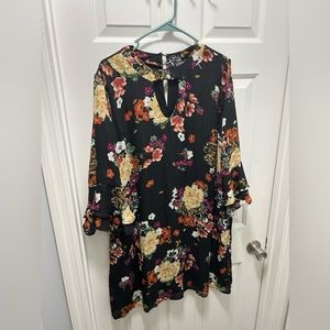 Floral Print Multi Color Dress in Size 1XL